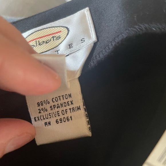 Talbots Black and White Cotton Ribbon A-line Skirt - Picture 6 of 8